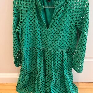 Green Eyelet Dress